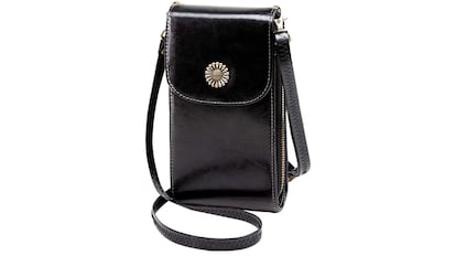 Porta móvil de cuero para mujer, distintos colores