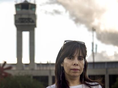 Yaneth Molina la semana pasada en el aeropuerto José María Córdova en Antioquia.