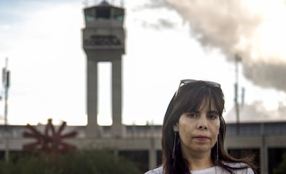 Yaneth Molina la semana pasada en el aeropuerto José María Córdova en Antioquia.