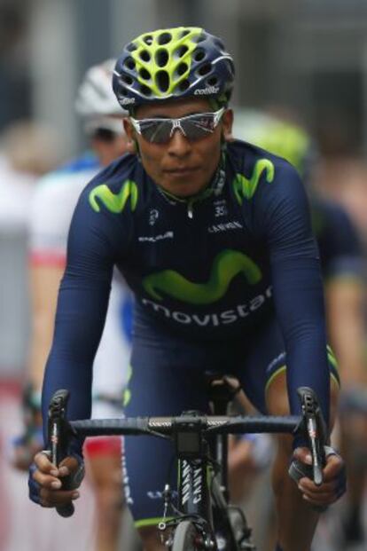 Quintana, en una etapa del GIro.