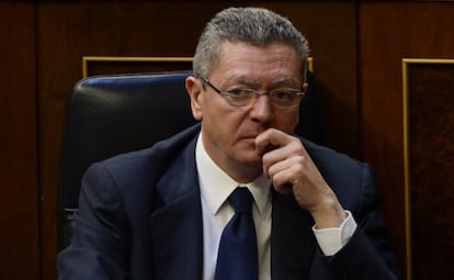 El entonces ministro de Justicia, Alberto Ruiz-Gallardón, en 2014.