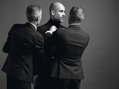 Pep Guardiola, acicalado por Dean y Dan Caten, diseñadores de DSquared2.
