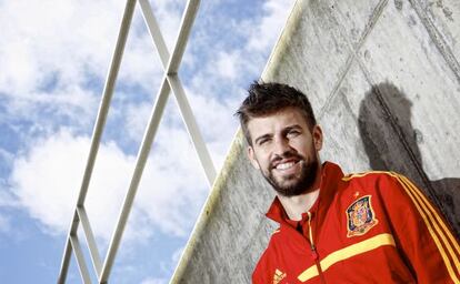 Piqué, en la Ciudad Deportiva de Las Rozas