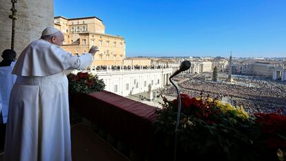 El papa Francisco, este domingo en el Vaticano.