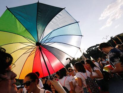 Participantes en la marcha del Orgullo, el año pasado en Madrid.