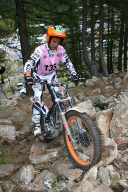 Laia Sanz, durante una prueba de trial.