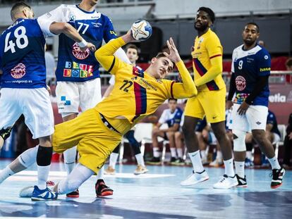 Ludovic Fabregas, del Barcelona, en la pasada final de Copa contra el Benidorm.