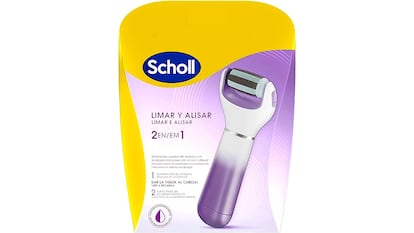 Lima eléctrica para pies sobre fondo blanco.