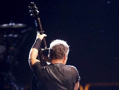 El músico estadounidense Bruce Springsteen, durante un concierto Benidorm,en 2009.