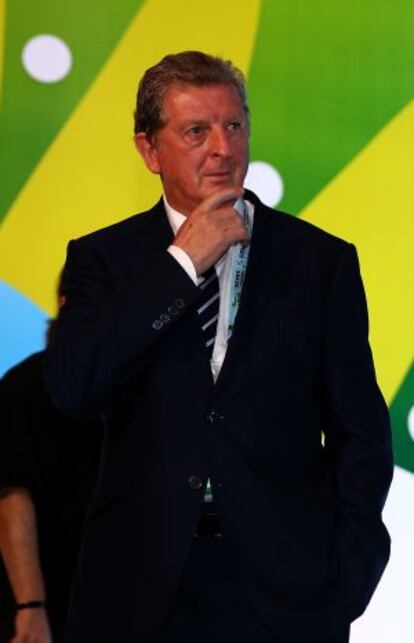 Roy Hodgson, seleccionador de Inglaterra, durante el sorteo en Bahía