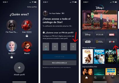 Activar PIN en cuenta de Disney+.