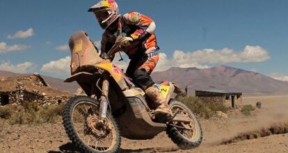 Marc Coma durante la octava etapa del Rally Dakar. 