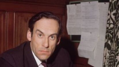 Jeremy Thorpe, en su despacho del Parlamento, en 1970.