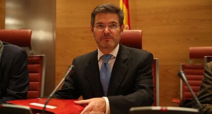 El ministro de Justicia, el pasado 2 de diciembre en el Senado.