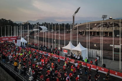 La carrera arrancó en el Estado Olímpico de Ciudad Universitaria. 