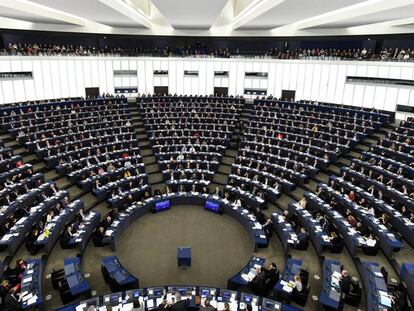 El Parlamento Europeo, durante la sesi&oacute;n plenaria de este mi&eacute;rcoles.
