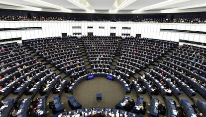 El Parlamento Europeo, durante la sesi&oacute;n plenaria de este mi&eacute;rcoles.