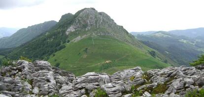 Panorámica del monte Gazume, en Gipuzkoa. 