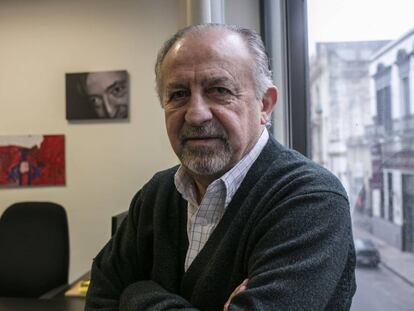 Hugo Yasky en su despacho de la CTA, en Buenos Aires.
