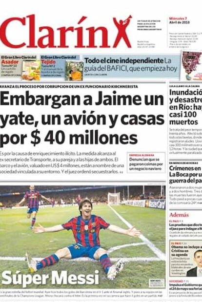 El diario nacional argentino también saca a Messi en portada con un "Super Messi" de titular. El periódico recuerda que "parecía imposible que se superase" y asegura que se trata de la estrella del fútbol mundial.