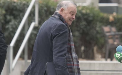 El comisario Eugenio Pino, a su llegada de la Audiencia Nacional, en enero de 2019.