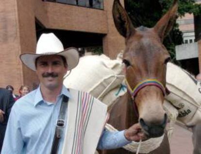 En la imagen, "Juan Valdez" el símbolo del café colombiano. EFE/Archivo