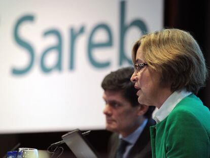 El consejero delegado de Sareb, Jaime Echegoyen, y su presidenta, Belén Romana.