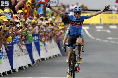 Daniel Martin celebra la victoria