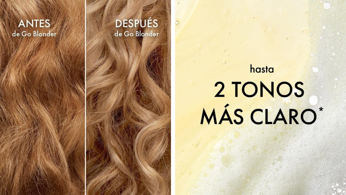 Aclara el cabello progresivamente.