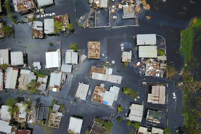 Un barrio inundado de la capital, San Juan.