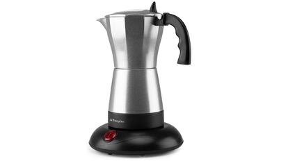 Este tipo de cafetera italiana automática con base eléctrica tiene capacidad para elaborar hasta seis tazas de café.