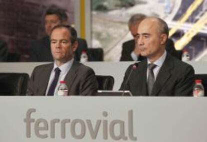 I&ntilde;igo Meir&aacute;s,  consejero delegado de Ferrovial, y Rafael del Pino, presidente