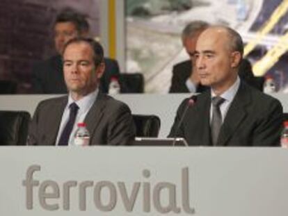 I&ntilde;igo Meir&aacute;s,  consejero delegado de Ferrovial, y Rafael del Pino, presidente