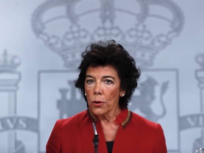 Isabel Celaá, ministra portavoz.