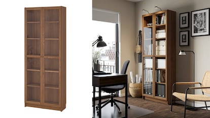 Estos muebles de salón de Ikea decoran la estancia.