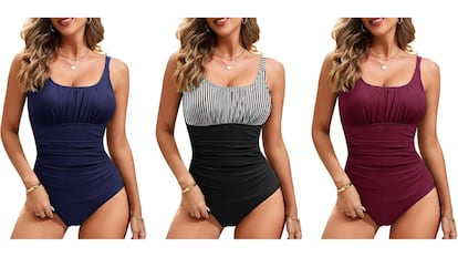Estos bañadores para mujer son reductores y estilizan la figura.