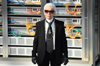 El mítico diseñador Karl Lagerfeld.