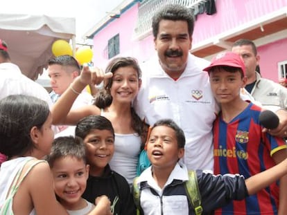 Maduro en San Crist&oacute;bal, Venezuela, este viernes.