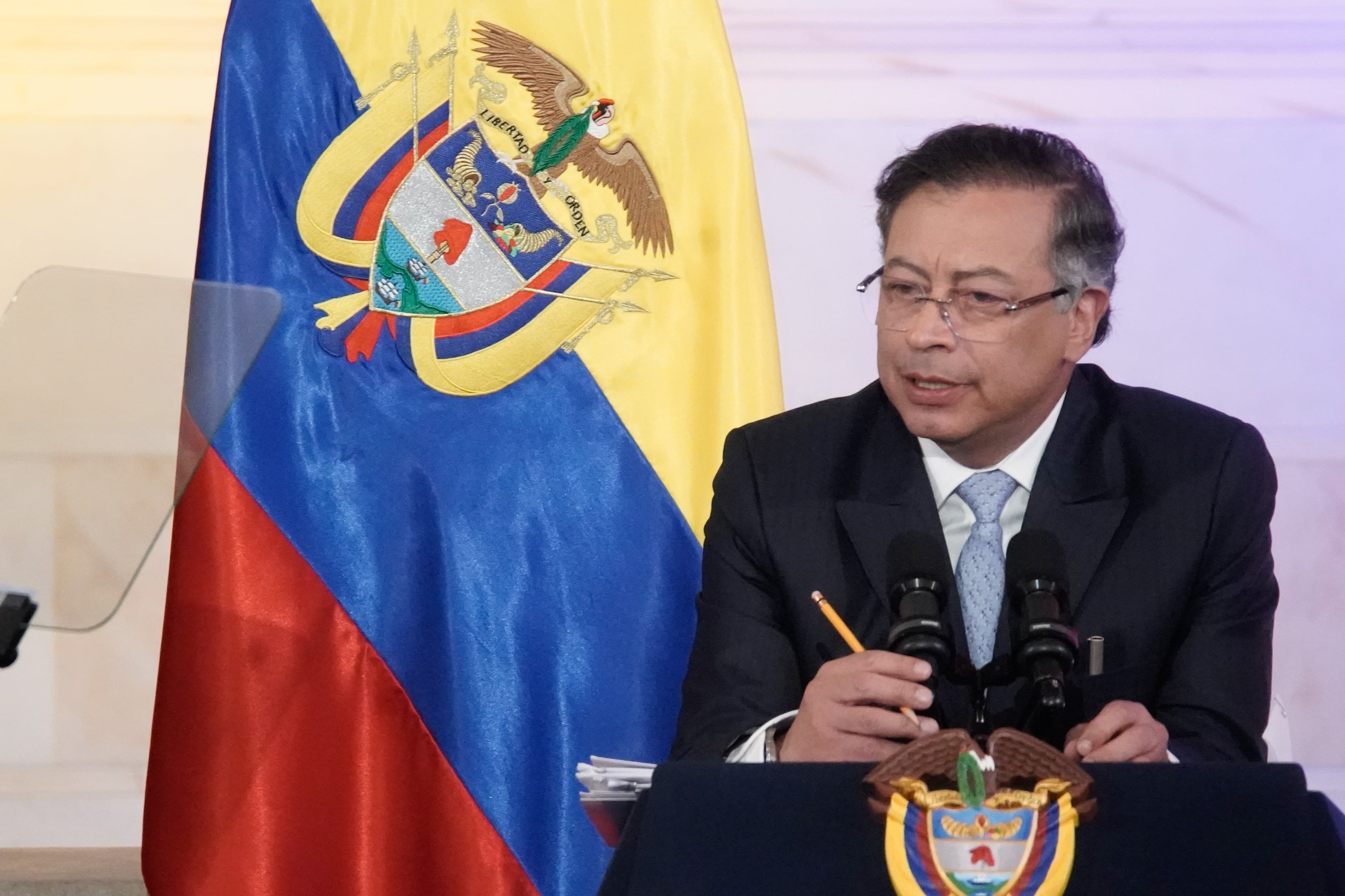 Gustavo Petro en el Congreso de Colombia, en julio.