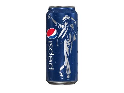 Imagen proporcionada por Pepsi de las latas dise&ntilde;adas con la imagen de Michael Jackson.