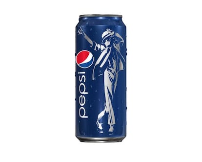 Imagen proporcionada por Pepsi de las latas dise&ntilde;adas con la imagen de Michael Jackson.