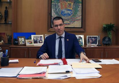 Jorge Arreaza  durante una entrevista en su oficina de Caracas, Venezuela. 