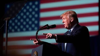 Donald Trump durante evento em Miami, na Flórida.
