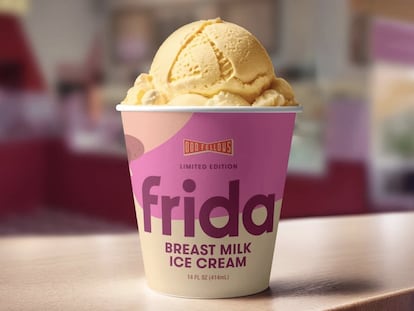 El helado con sabor a leche materna es de edición limitada y creada por la marca de productos de crianza Frida, junto a la heladería neoyorquina OddFellows.