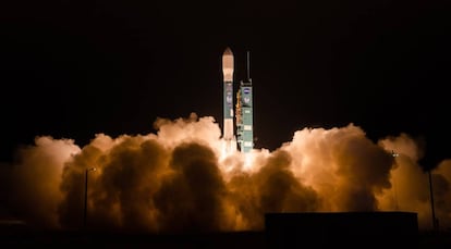 Lanzamiento final del cohete Delta II desde la base aérea de Vandenberg, California, el 15 de septiembre de 2018.