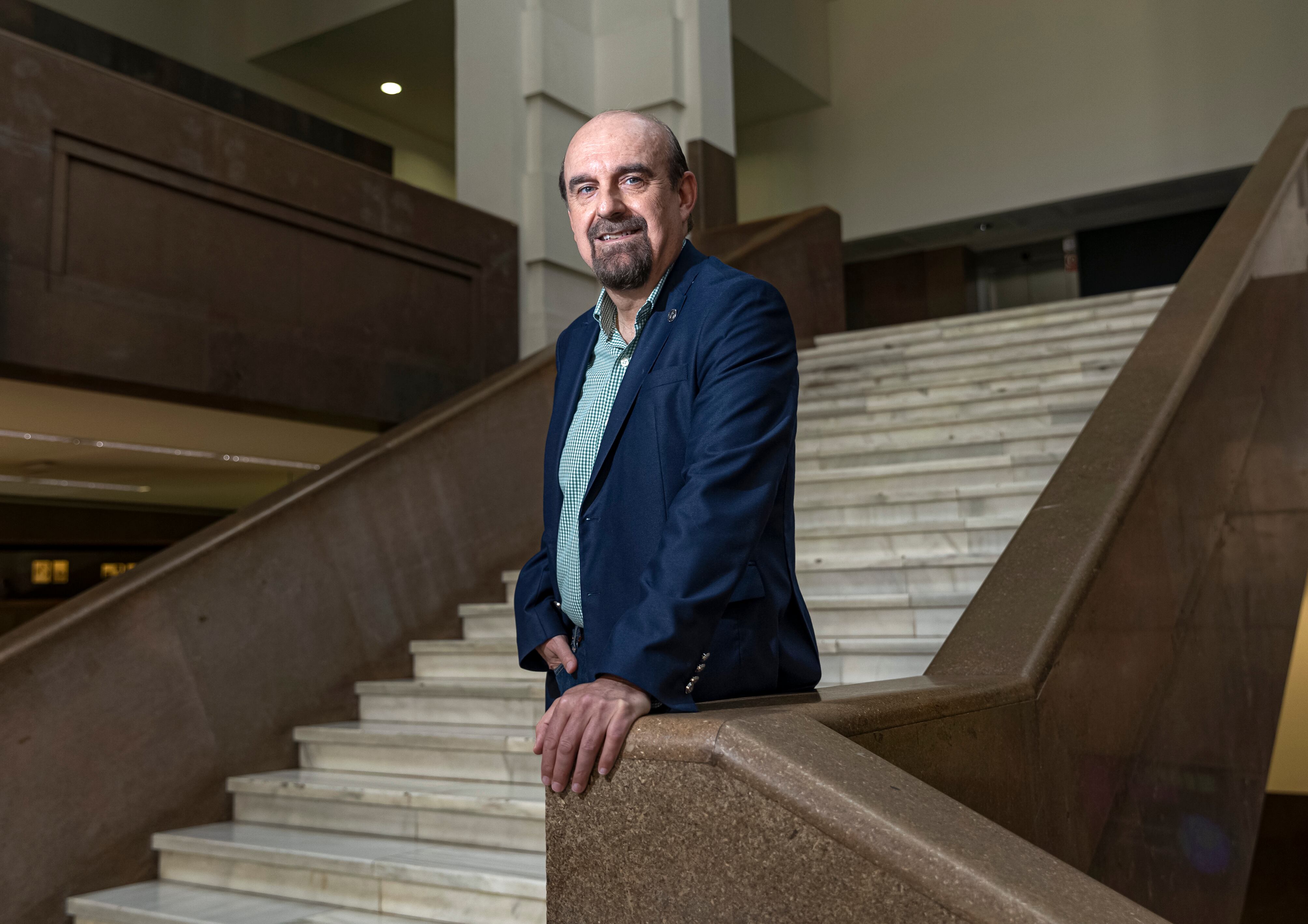 Martín Moreno, en la facultad de Medicina de la Universidad de Valencia, donde es catedrático. 