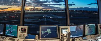 Vista desde la torre de control de Madrid-Barajas.