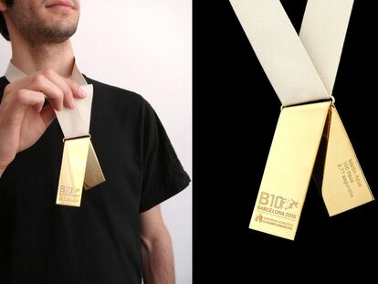 Medalla diseñada por Martín Azua para el campeonato de Barcelona.
