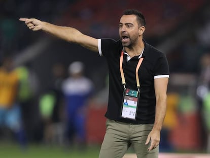 Xavi, com a tècnic de l'Al-Sadd.