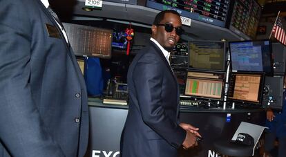 Puff Daddy, en la Bolsa de Nueva York el pasado agosto.